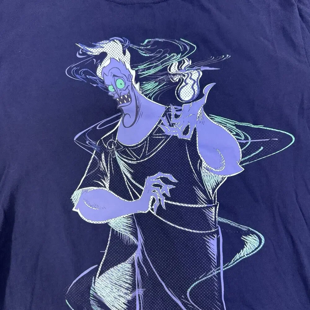 Disney Parks Hades Blue Long Sleeve T-Shirt Adult Small Hercules Disneyland 2024